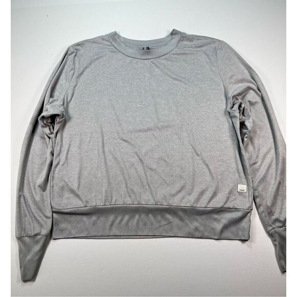 Vuori Long Sleeve Halo Crew Dream Knit Pale Grey Heather Size Large Long Sleeve - Picture 6 of 10